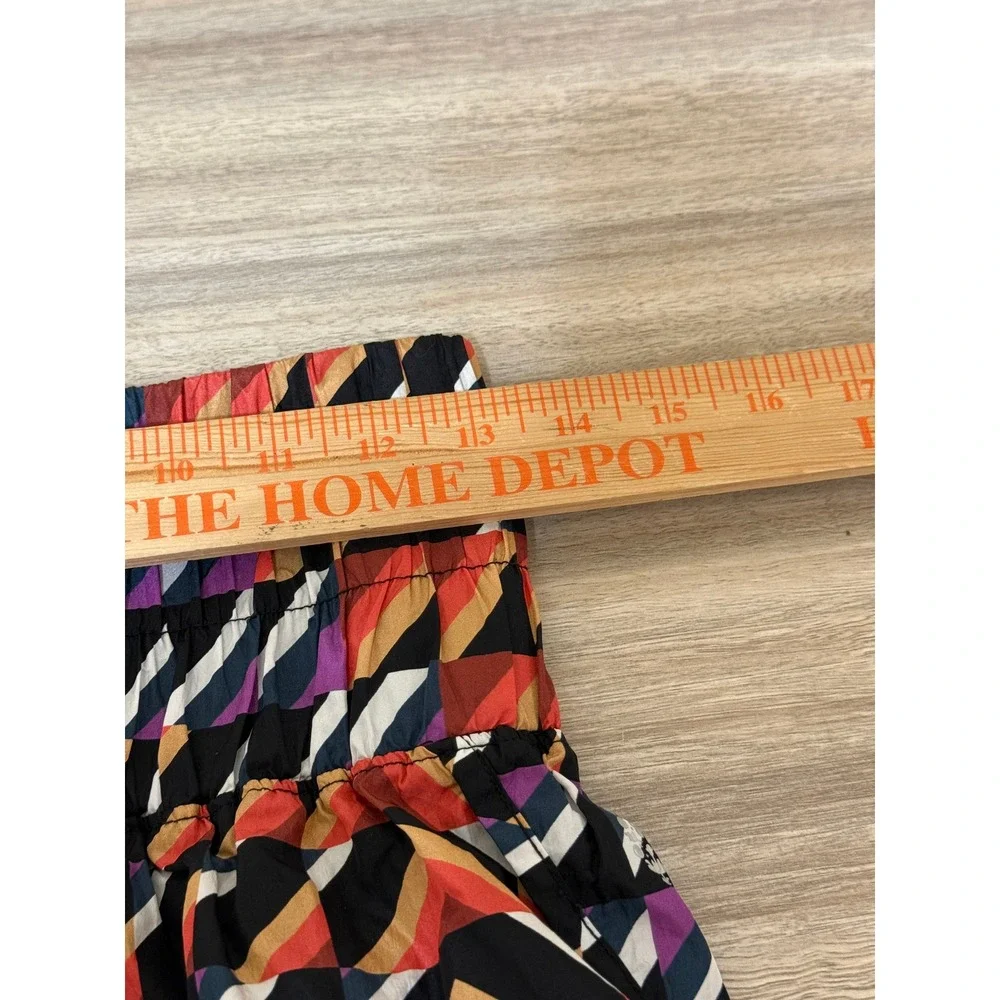 FP Movement Women Shorts M Multi Geometric The Way Home Smocked High Rise Boho